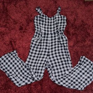 Hollister Plaid Jumpsuit with Straps